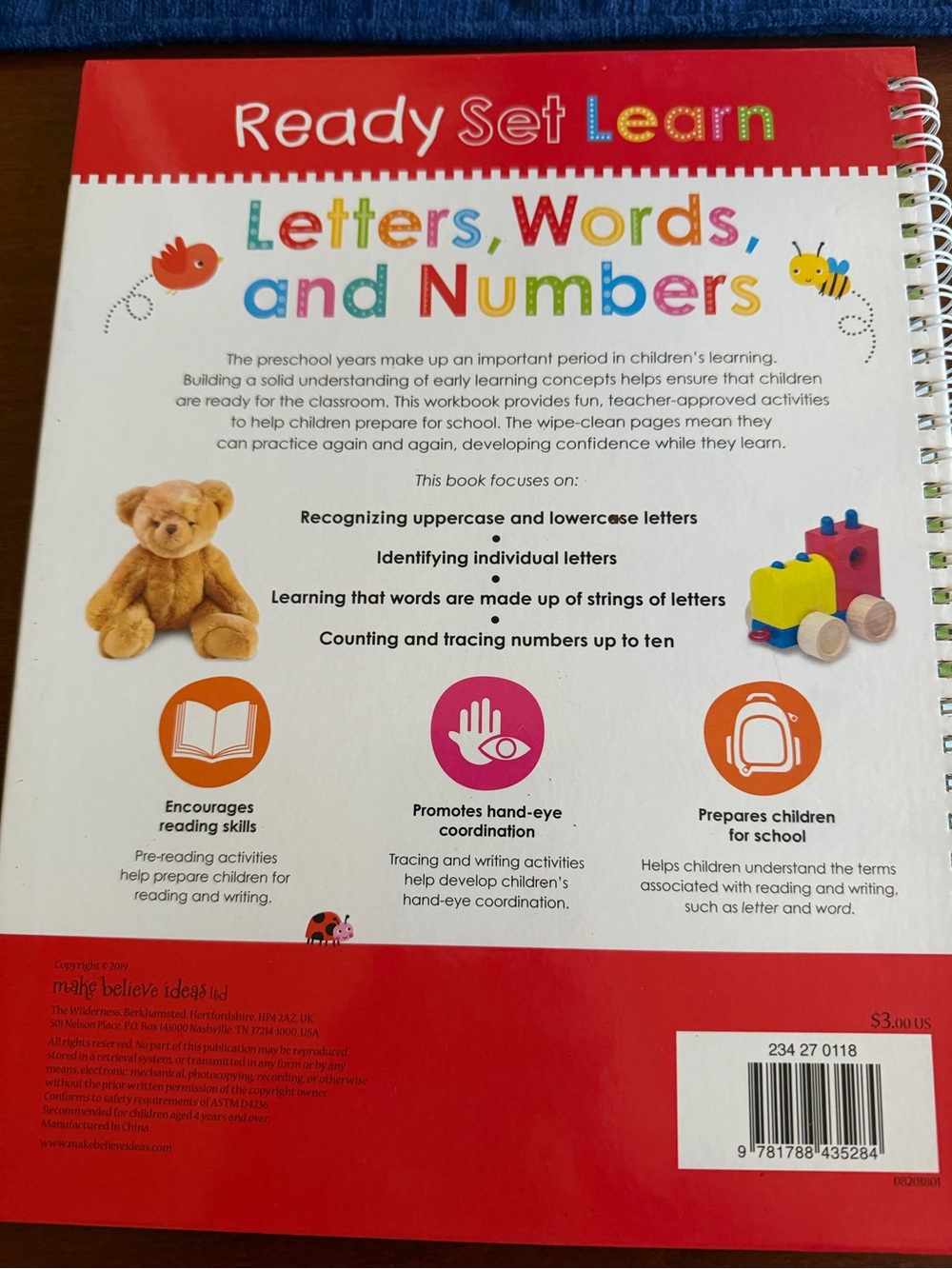 Kids Learning Toys Wipe Clean Letters Writing Numbers Bundle of 3 - Picture 5 of 15